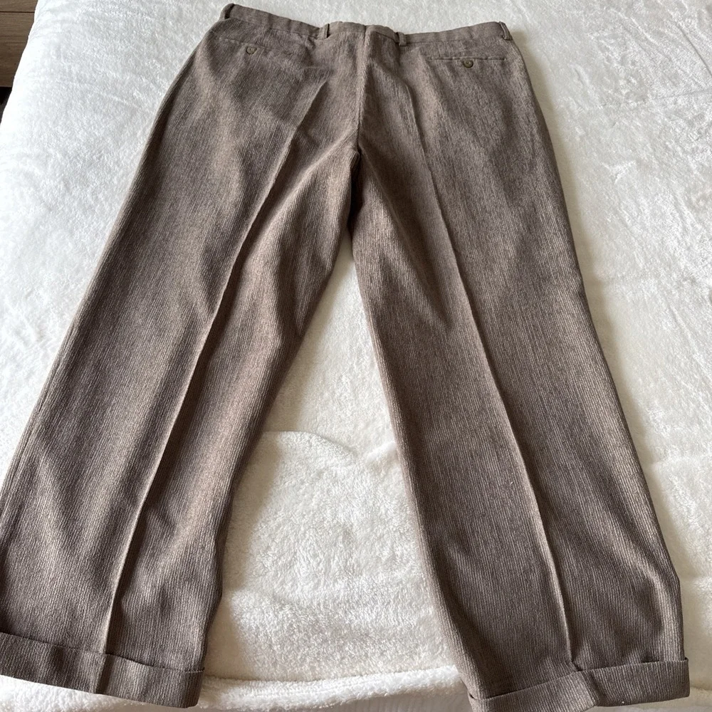 ST CROIX Wool Blend Corduroy Trousers Made In Italy Size 42 Waist Olive Green‎